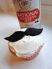 Natty Boh beer cupcakes