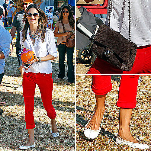 Celeb Style: Alessandra Ambrosio's Pumpkin Patch Outfit 