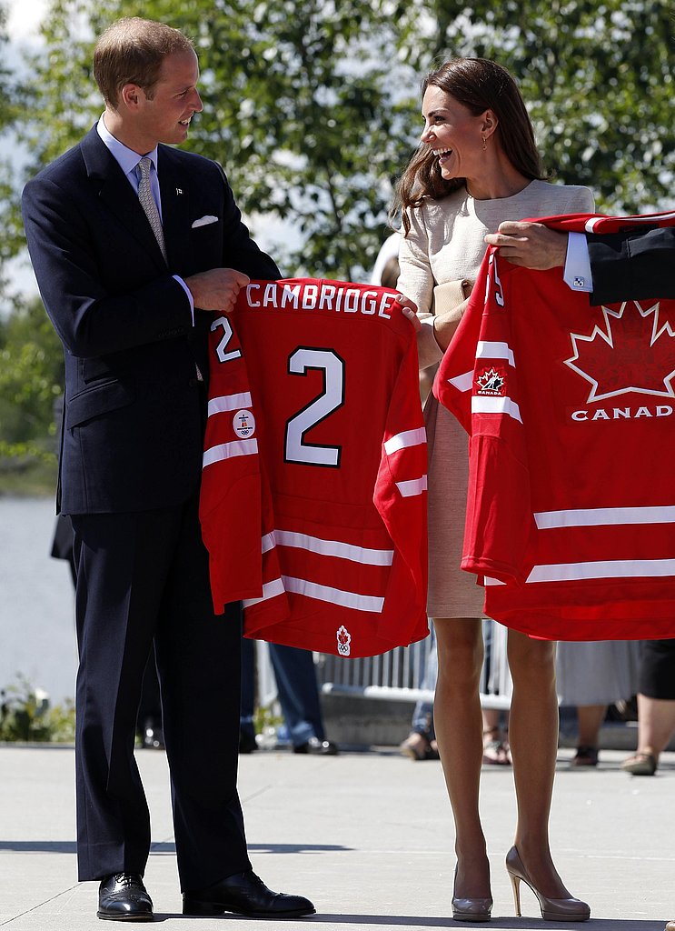 During their 2011 North America tour, William and Kate got matching jerseys in Canada.
During their 2011 North America tour, William and Kate got matching jerseys in Canada.
