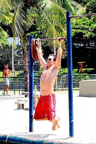 Matthew McConaughey looked fit while working out on the playground in Brazil in February 2009.
Matthew McConaughey looked fit while working out on the playground in Brazil in February 2009.