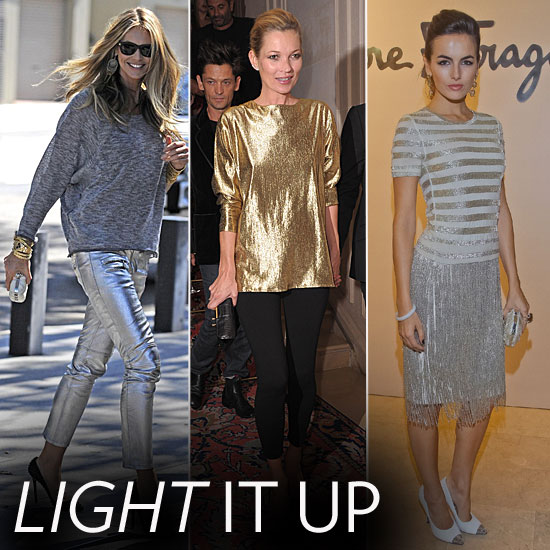 Celebrity Lookbook: Slick, Sparkly Metallics Celebrity Lookbook: Slick, Sparkly Metallics