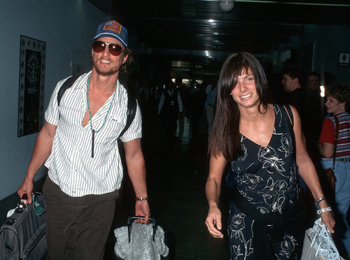 In September 1996, Matthew McConaughey and Sandra Bullock were snapped at LAX.
In September 1996, Matthew McConaughey and Sandra Bullock were snapped at LAX.