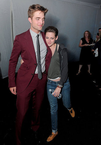 Robert Pattinson and Kristen Stewart held on to each other at the LA afterparty for Eclipse in June 2010.
Robert Pattinson and Kristen Stewart held on to each other at the LA afterparty for Eclipse in June 2010.