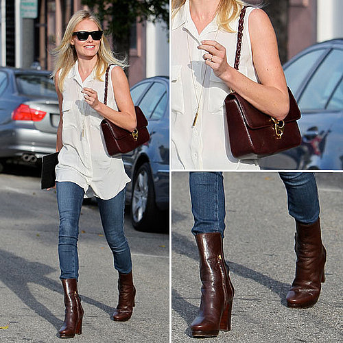 Kate Bosworth Wearing Equipment Blouse November 4, 2011