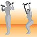 Narrow Squat With Overhead Press