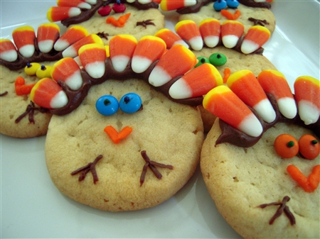 Candy Corn Turkey Cookies Candy Corn Turkey Cookies