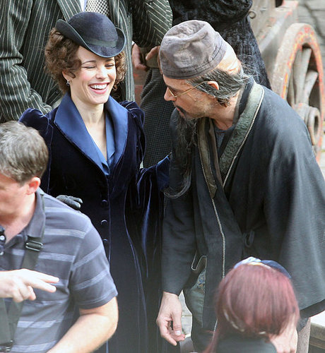 Rachel laughed between takes on the set of Sherlock Holmes: A Game of Shadows in September 2011.
Rachel laughed between takes on the set of Sherlock Holmes: A Game of Shadows in September 2011.