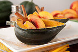 Baked Maple Peach Acorn Squash Dessert