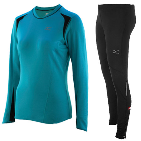 Mizuno Breath Thermo Women's Layered Tights and Crew Review