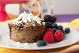 Grain-free Vanilla Berry Protein Cake