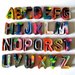 Recycled Alphabet Rainbow Crayons ($20)