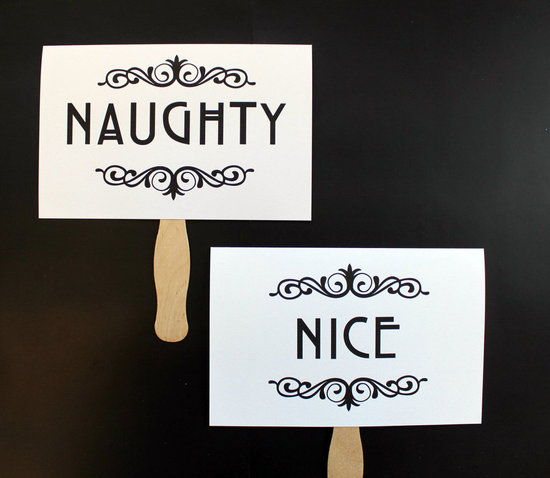 Naughty and Nice Photo Prop ($13)