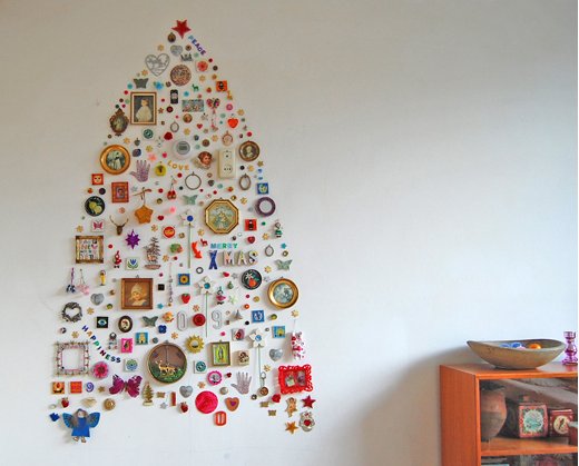Artist Jane Shouten collected a thoughtful assortment of discarded treasures to create this tribute to the traditional tree.
Artist Jane Shouten collected a thoughtful assortment of discarded treasures to create this tribute to the traditional tree.