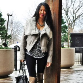 Gray Jackets and Chain Necklaces Street Style