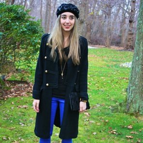 Blue Pants and Military Jackets Street Style