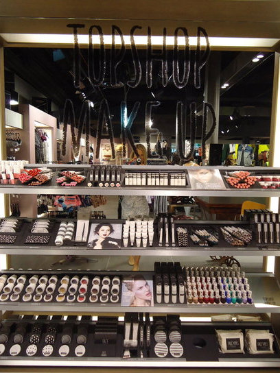 Pictures of Topshop Australia's Beauty Range in Melbourne Australia
