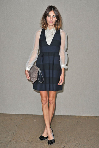 With a polished striped jumper and delicate white blouse, Alexa's bow-adorned heels added just a hint of girlishness.
Shop the look below:
With a polished striped jumper and delicate white blouse, Alexa's bow-adorned heels added just a hint of girlishness.
Shop the look below: