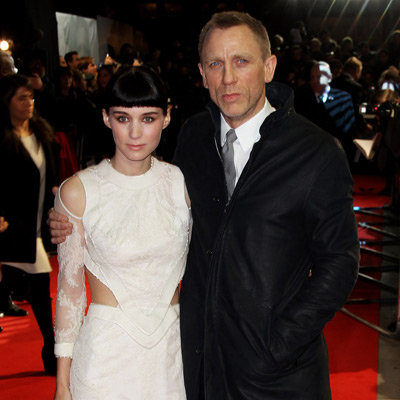 Rooney Mara in Givenchy Pictures With Daniel Craig at The Girl With the Dragon Tattoo London Premiere