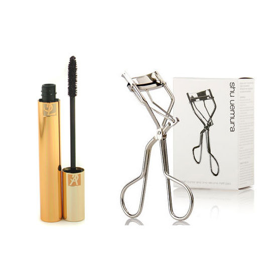 Yves Saint Laurent Mascara Volume Effet Faux Cils, $52 and Shu Uemura Eyelash Curler, $40