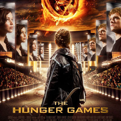 The Hunger Games Movie Poster With Katniss and Peeta