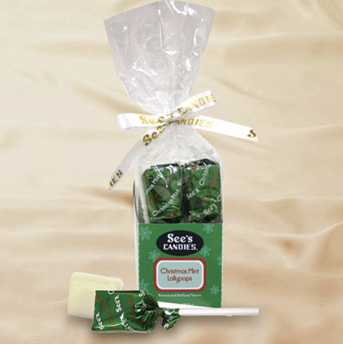 See's Candies Christmas Mint Lollypops See's Candies Christmas Mint Lollypops