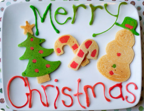 Merry Christmas! Tree and Snowman Pancakes Merry Christmas! Tree and Snowman Pancakes