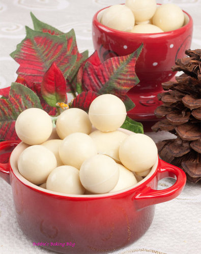 White Truffles with Cassis-Framboise Ganache, Baby Let It Snow