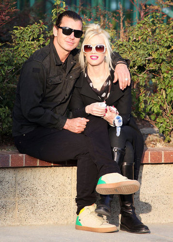 Gwen Stefani and Gavin Rossdale sat close together in LA in January 2012.
Gwen Stefani and Gavin Rossdale sat close together in LA in January 2012.