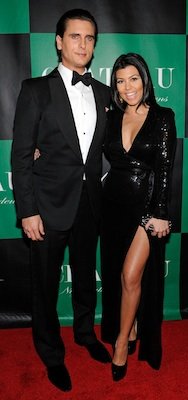 Kourtney Kardashian in Black Diane von Furstenberg Dress