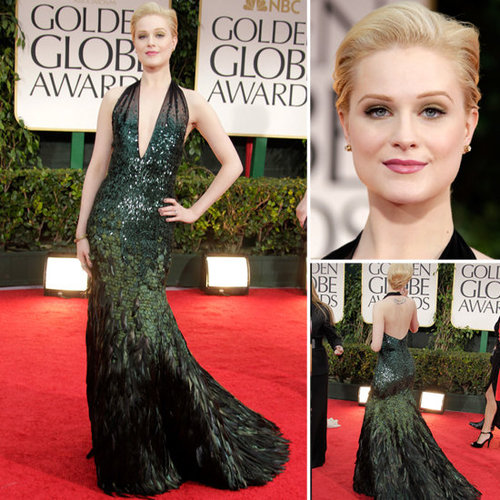 Evan Rachel Wood in Gucci Premiere at Golden Globes 2012