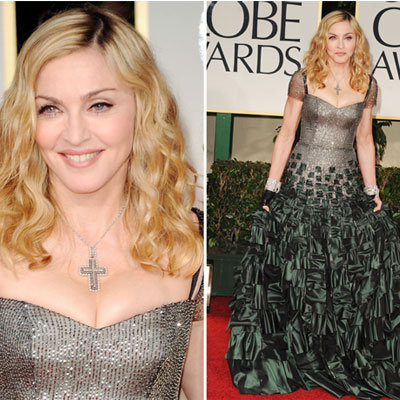 Madonna in Reem Acra at Golden Globes 2012