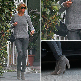 Cameron Diaz Gray Jeans January 2012