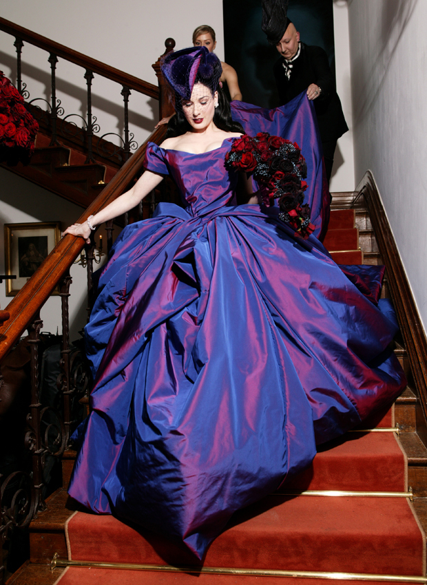 Gothic purple wedding dresses show off the gothic set within purple as the 
