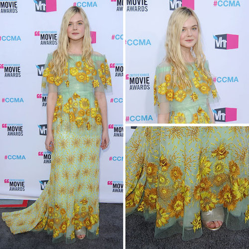 Elle Fanning Wears A Rodarte Spring 2012 Collection to the 2012 Critic's Choice Awards