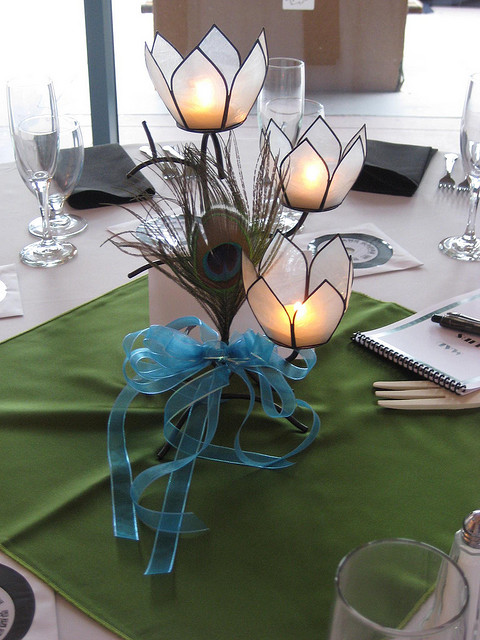 Beautiful Wedding Centerpieces These vases contain scented and simulated