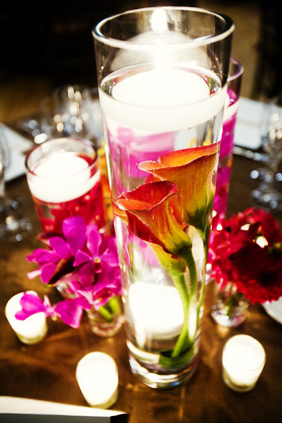 Wedding Flower Centerpieces You should use candles and floaters too as one 