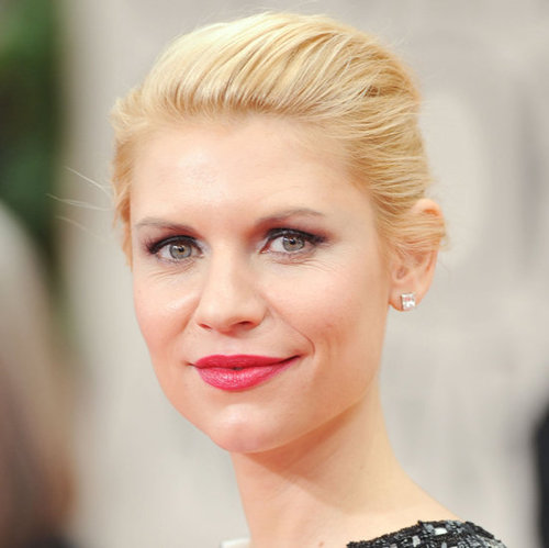 Claire Danes' 2012 Golden Globes Hair and Makeup Look