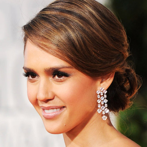 Jessica Alba's 2012 Golden Globes Hair and Makeup Look