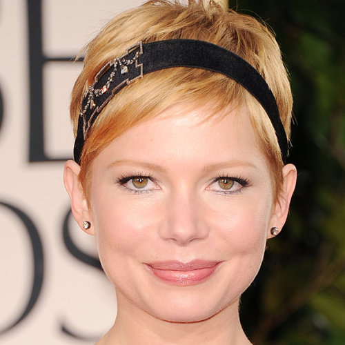 Michelle Williams' 2012 Golden Globes Hair and Makeup Look
