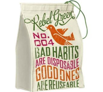 Rebel Green Free Bird-Bad Habits Lunch Bag-Reusable Napkin