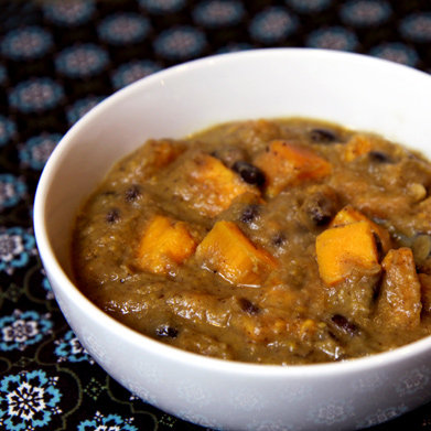 Black and White Bean Soup With Sweet Potatoes