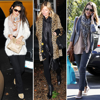 Celebrities Wearing Cute Scarves 2012