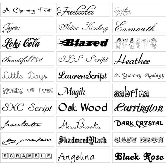 English Stylish Fonts