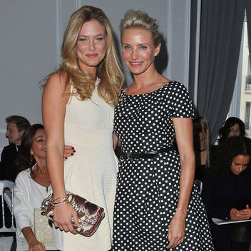 Cameron Diaz and Bar Refaeli Paris Fashion Week Pictures