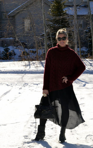Bundled up in Burgundy
