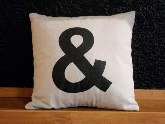 For a cheeky, subtle touch of typography, toss the Ampersand Pillow ($25) on your couch. In simple black and white, it's sure to match any decor.
For a cheeky, subtle touch of typography, toss the Ampersand Pillow ($25) on your couch. In simple black and white, it's sure to match any decor.