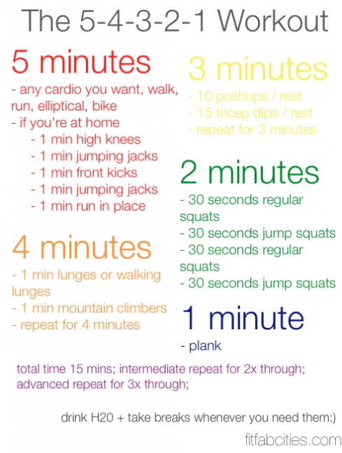 5-4-3-2-1 Workout 5-4-3-2-1 Workout