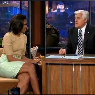 Michelle Obama Jay Leno Vegetables