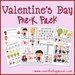 Free Valentine's Day Pre-K Pack
