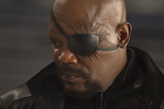 Samuel L. Jackson as Nick Fury in The Avengers.
Photo courtesy of Disney
Samuel L. Jackson as Nick Fury in The Avengers.
Photo courtesy of Disney